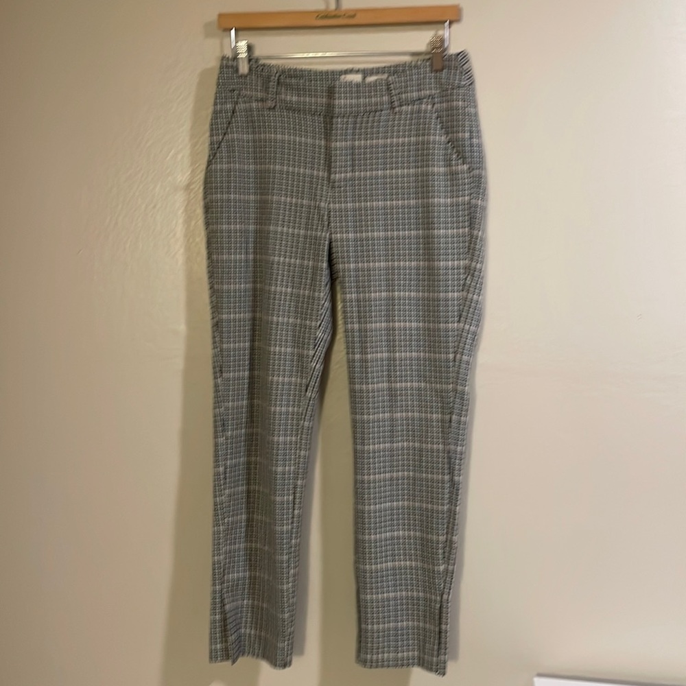 Black and white plaid pants